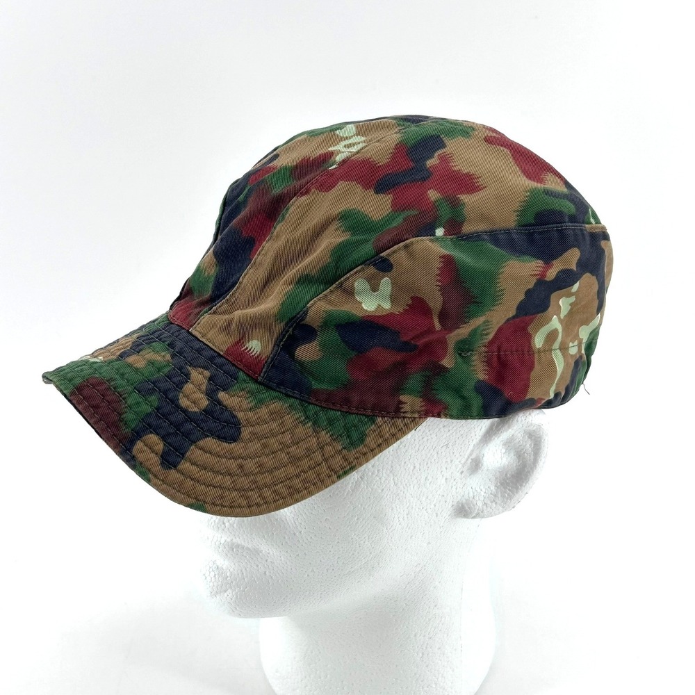 Swiss Military M83 Alpenflage Camouflage Field Cap Hat Size M 84-86 Red Camo